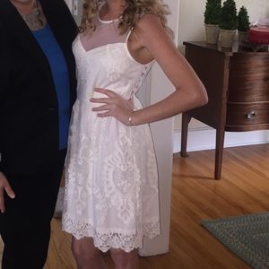 Forever 21 lace cream dress